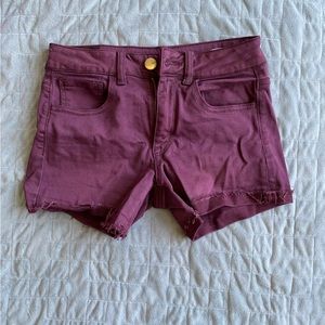 Maroon American eagle shorts size 2